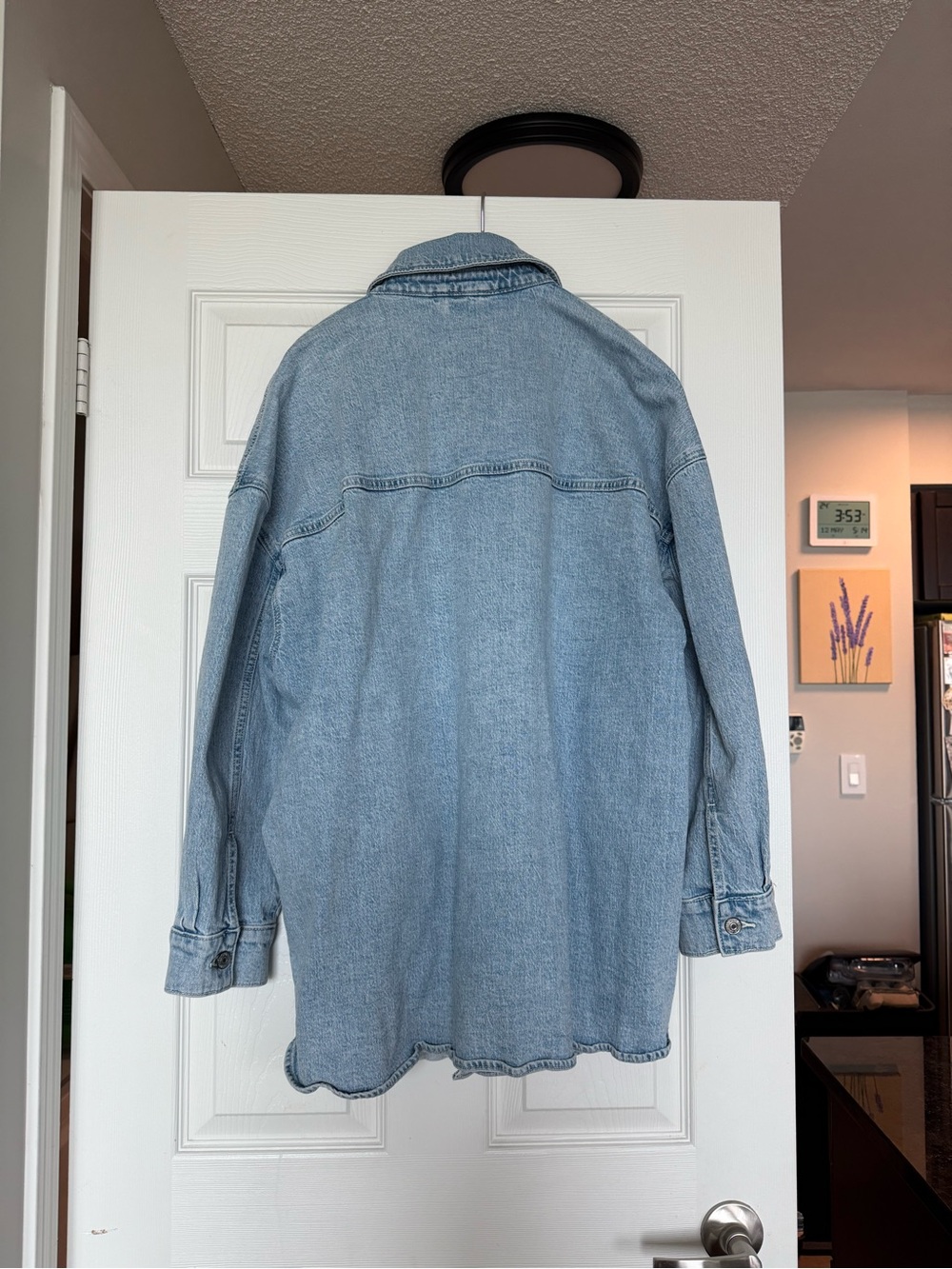 Abercrombie & Fitch Light Blue Oversized Denim Shirt Jacket - Picture 3 of 12
